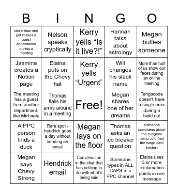 PPC Bingo Card