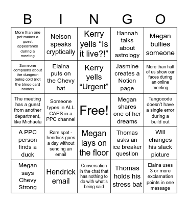 PPC Bingo Card