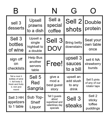 T&B BINGO Card