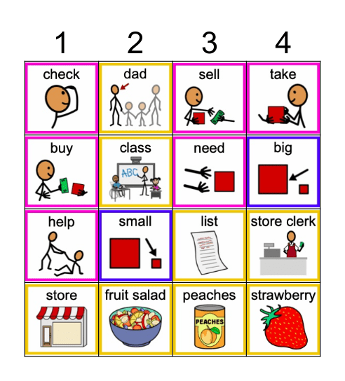 A Treat for School Bingo Card