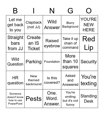 Best Bingo Ever Bingo Card