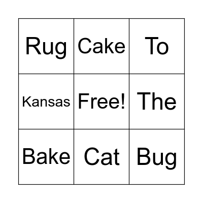 Spelling List 3 BINGO Card