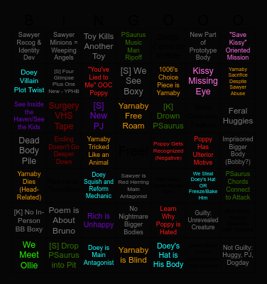 Safe Haven Theories Bingo Card