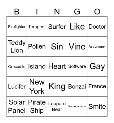 Infinite Craft Bingo Card