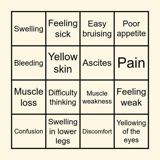 BINGOing TO HEALTH Bingo Card