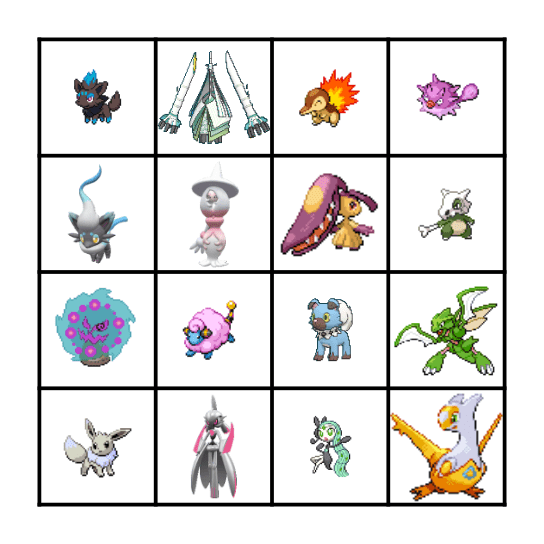 2025 Shiny Goals Bingo Card