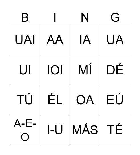 EOE91 G6T Time to play Bingo Card