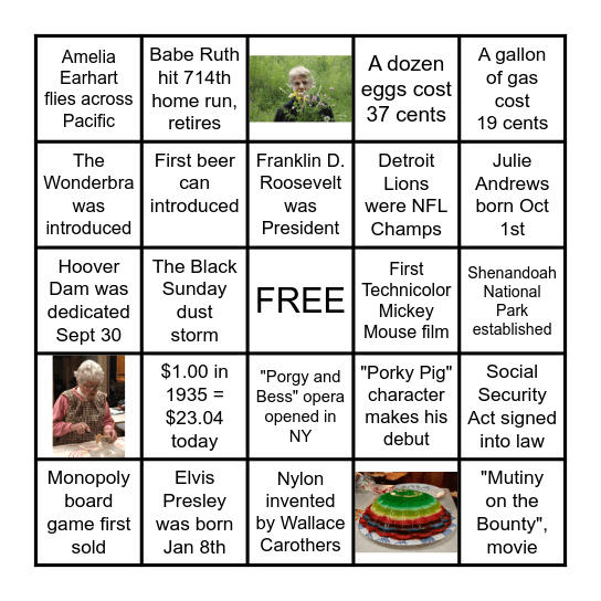 HAPPY 90th BIRTHDAY!!! Bingo Card