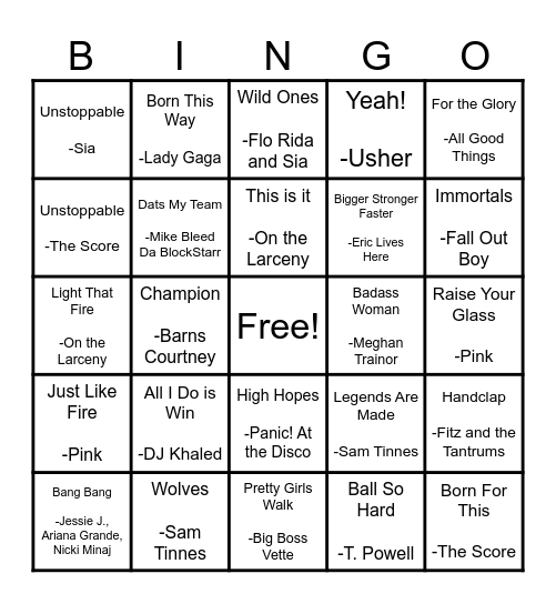 Ashtyn's Birthday BINGO Sports Hype Bingo Card