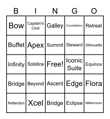 Sale Like a Celebrity Bingo Card