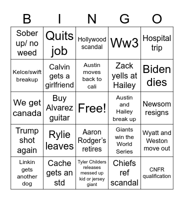 2025 Bingo Card