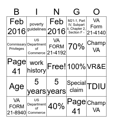 DVS BINGO Card