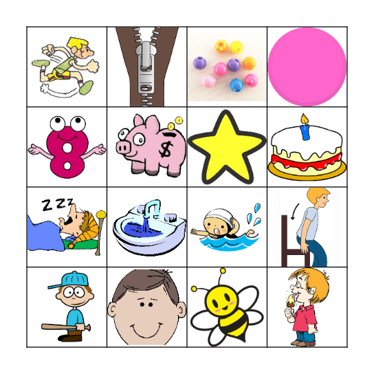 Bingo w/ High Vowels Bingo Card