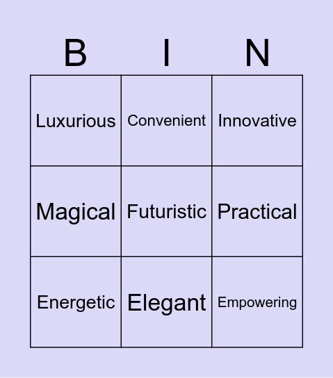 Brand Bingo! Bingo Card