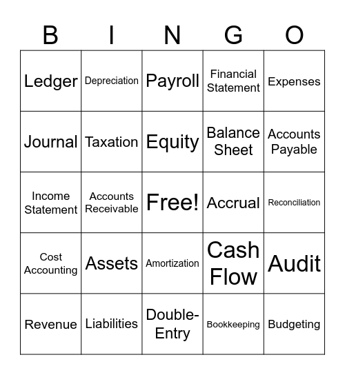 Accounting Bingo Card