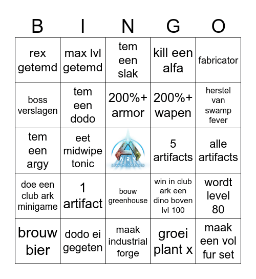 ark Bingo Card