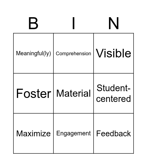 Cultura Inglesa Bingo Card