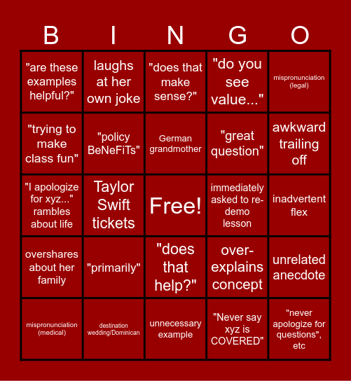 bingo Card