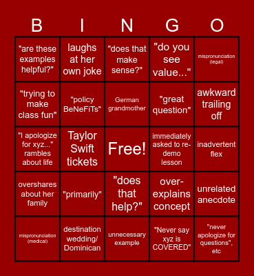 bingo Card