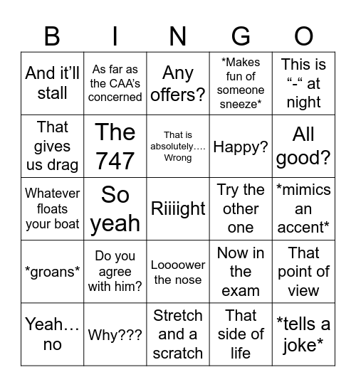 Clive bingo Card
