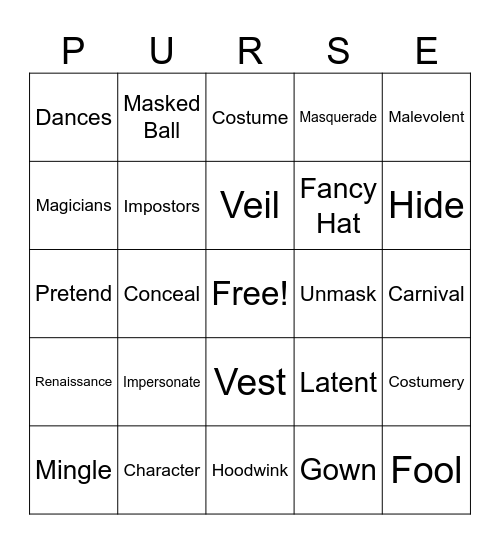ROUND 1 Bingo Card