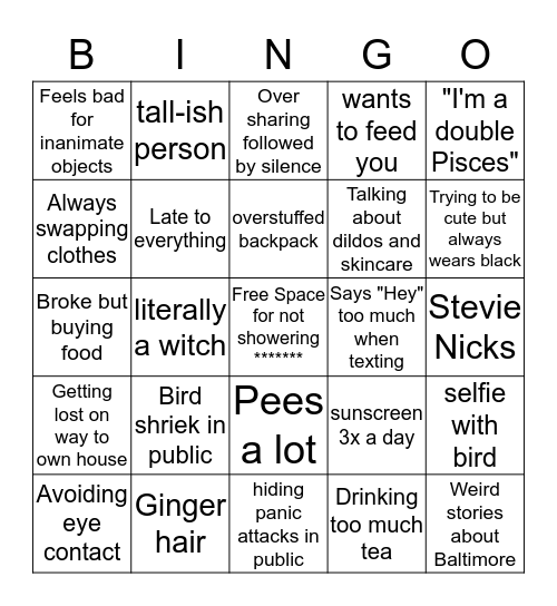 Esmee Bingo Card