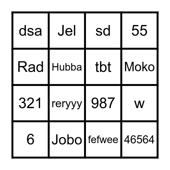 HMSMxTPT_BINGOLUX Bingo Card
