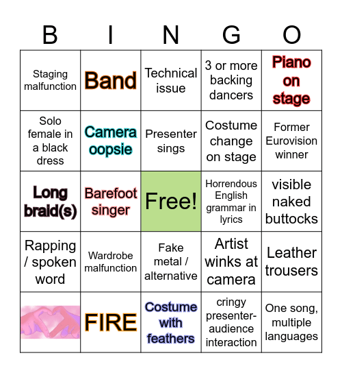 NF Bingo Card