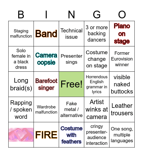 NF Bingo Card