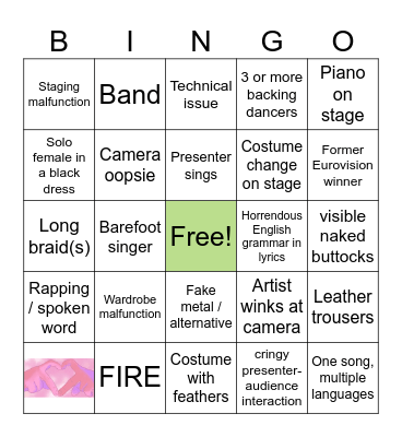 NF Bingo Card