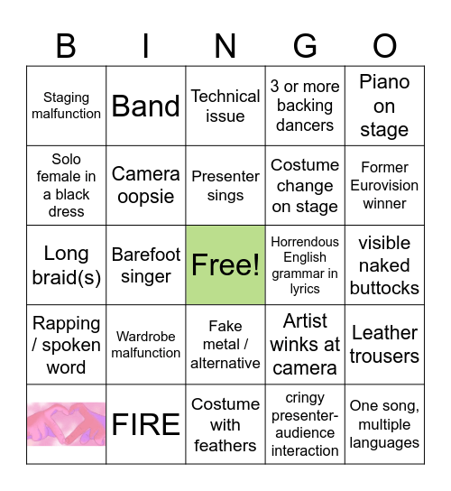 NF Bingo Card