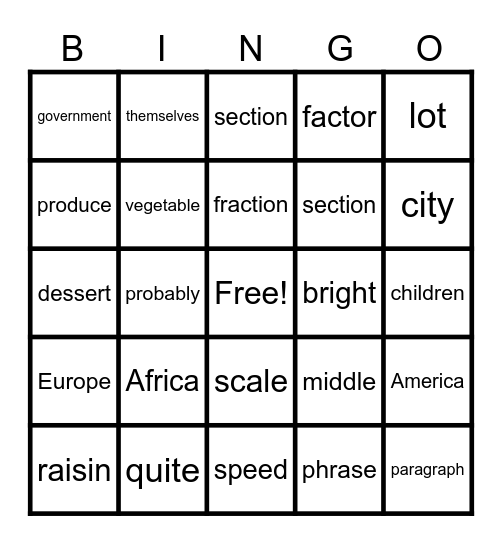 MBC Bingo Card