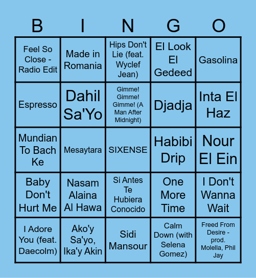 SIXENSE Quiz Night Bingo Card