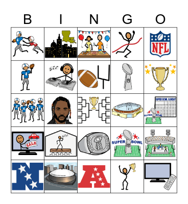 2025 Super Bowl Bingo Card