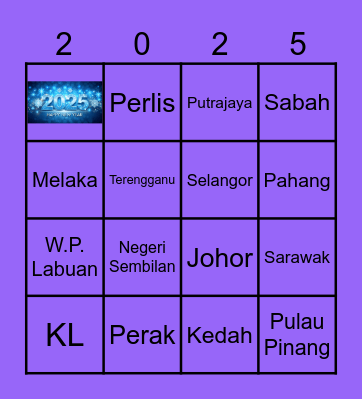 TRAVEL 2025 Bingo Card