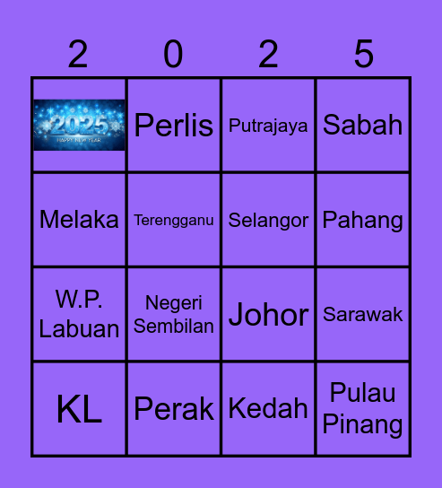 TRAVEL 2025 Bingo Card