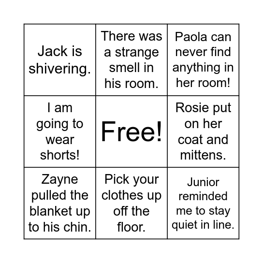 Show Some Support! Bingo Card