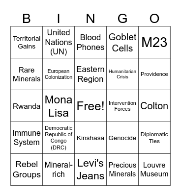 CNN 10 10/30/24 Bingo Card