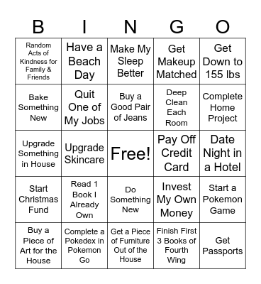 Mom Bingo Card