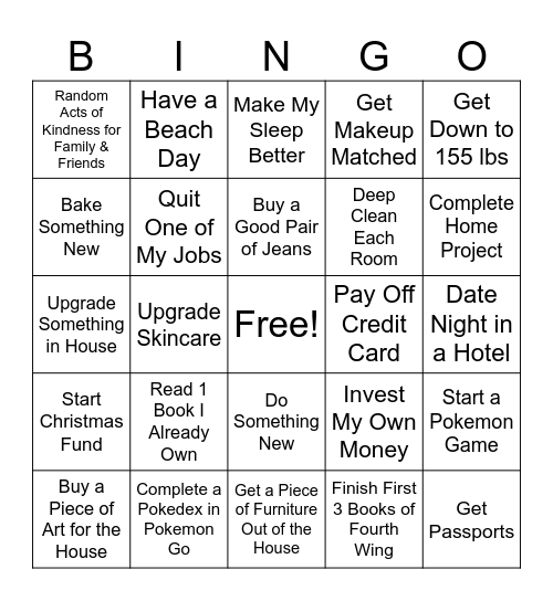 Mom Bingo Card