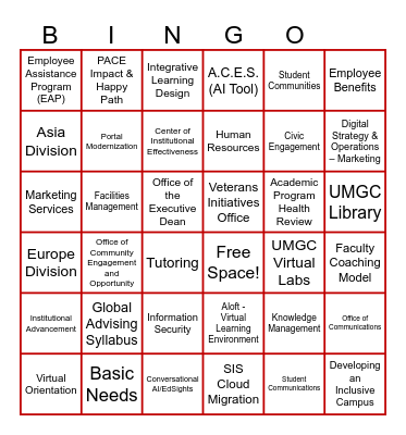 Leadership Alignment Summit EXPO Bingo Card
