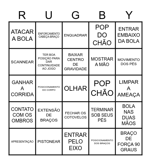 BINGO DOS FATORES CHAVES Bingo Card