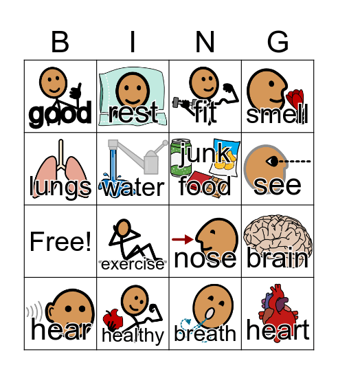 F9 body healthy Bingo Card