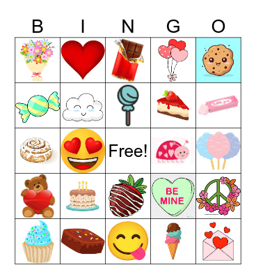 Desserts and Candy BINGO Card