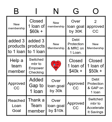 Valentine Bingo Card