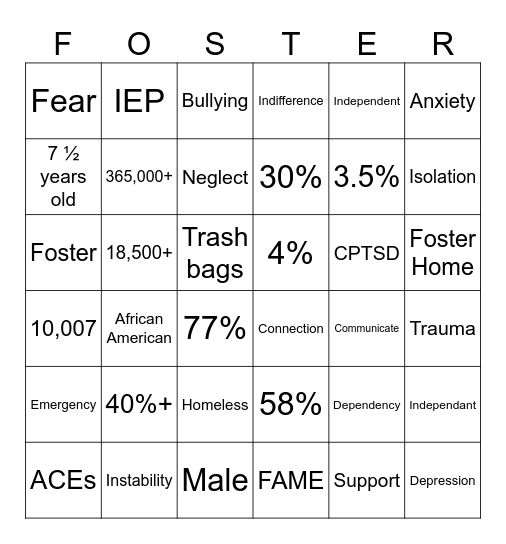 Fostering Education In Color Bingo Card