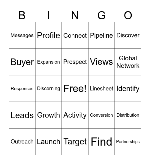 JOOR DISCOVER LAUNCH Bingo Card