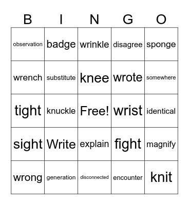 BINGO! Bingo Card