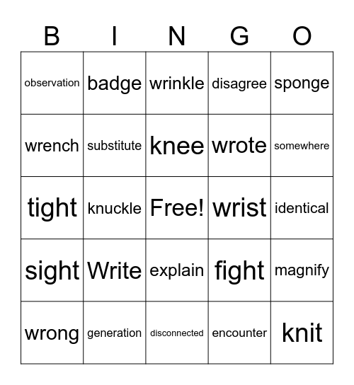 BINGO! Bingo Card