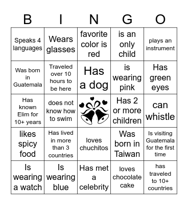 Find Someone Who... Bingo Card